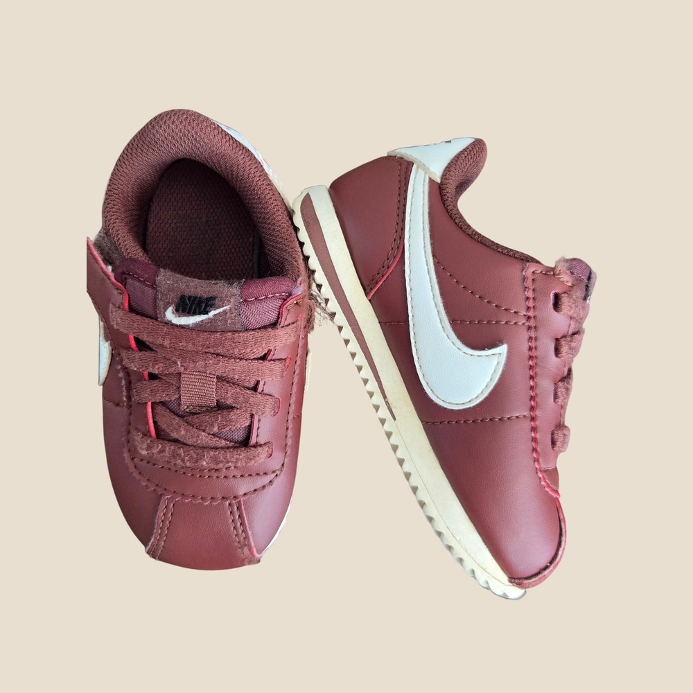 Nike Cortez Basic SL Toddler Shoes Burgundy White DM0952-200 Size 6C